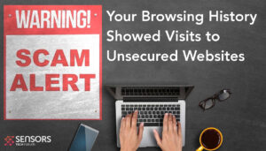 Uw browsegeschiedenis toonde bezoeken aan onbeveiligde websites