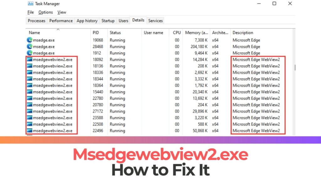 Msedgewebview2.exe Fjernelse af malware