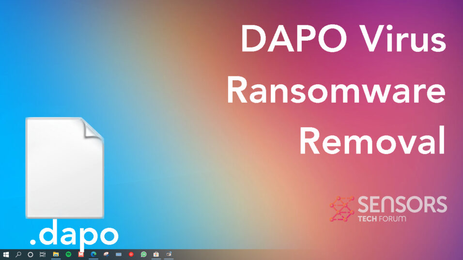 Virus DAPO [. dapo Fichiers] Ransomware - Supprimer + Décrypter