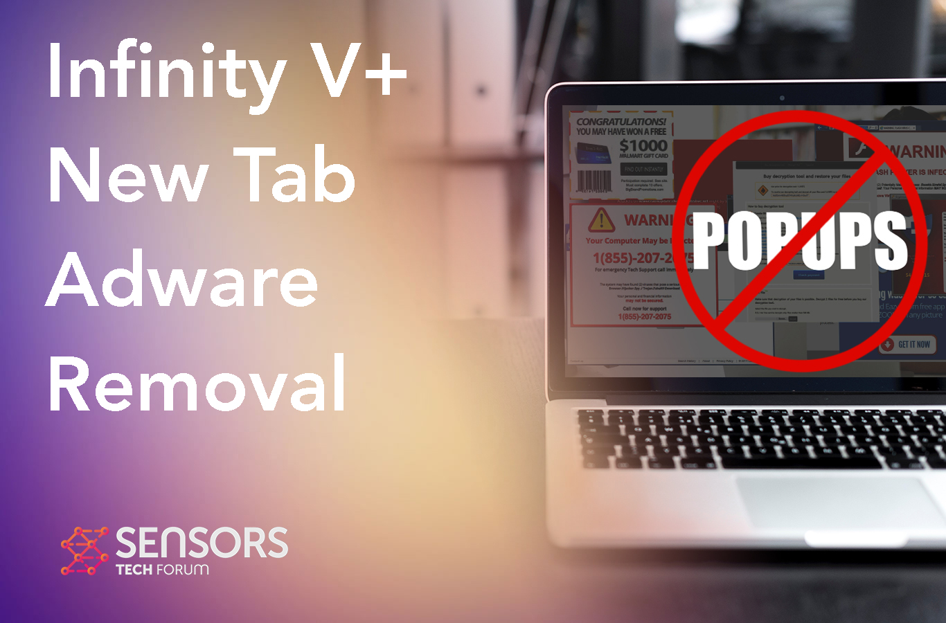 Infinity V+ New Tab Browser Redirects Virus Removal [Guide]