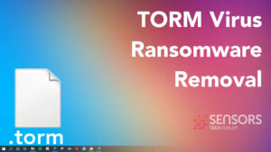 Ransomware für den TORM-Virus [.Torm-Dateien] Entfernen + Entschlüsselt