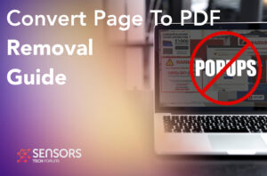 Convert Page To PDF Virus Redirects Removal Guide