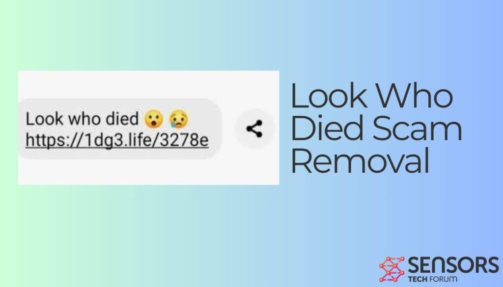 Look Who Died Scam Removal