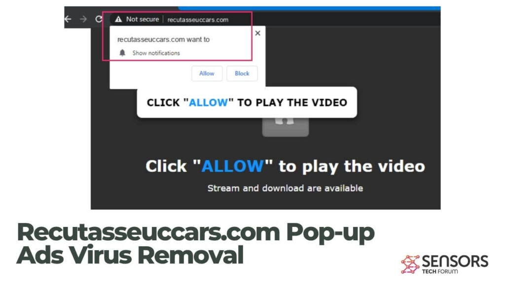 Recutasseuccars.com Pop-up annoncer Fjernelse af virus