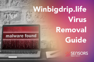 Winbigdrip.life Pop-up annoncer Fjernelse af virus