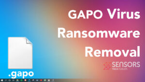 GAPO ウイルス .gapo ファイル ランサムウェア - 削除する + 復号化