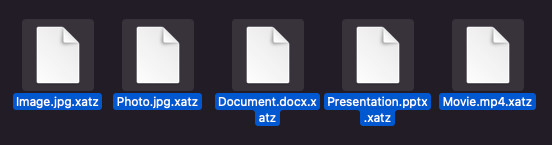 .xatz ファイル拡張子を削除復号化無料修正