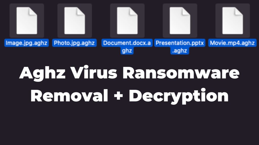 AGHZ ウイルス ランサムウェア [.aghz ファイル] 復号化 + 削除する