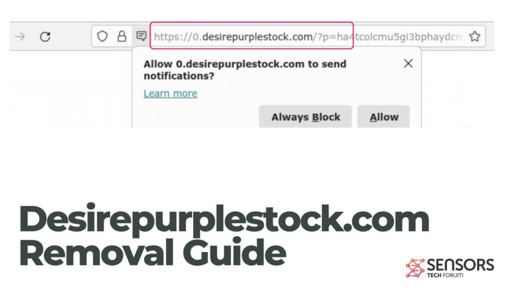Desirepurplestock.com guia de remoção