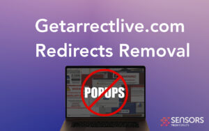 Getarrectlive.com ポップアップ広告ウイルス除去ガイド