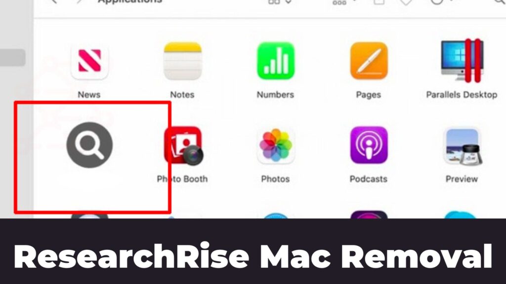 Etapas de remoção do ResearchRise Mac Ads