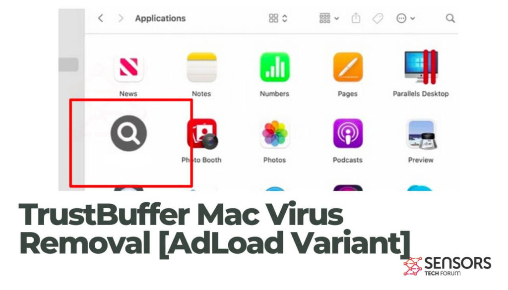 Rimozione virus TrustBuffer per Mac [Variante AdLoad]