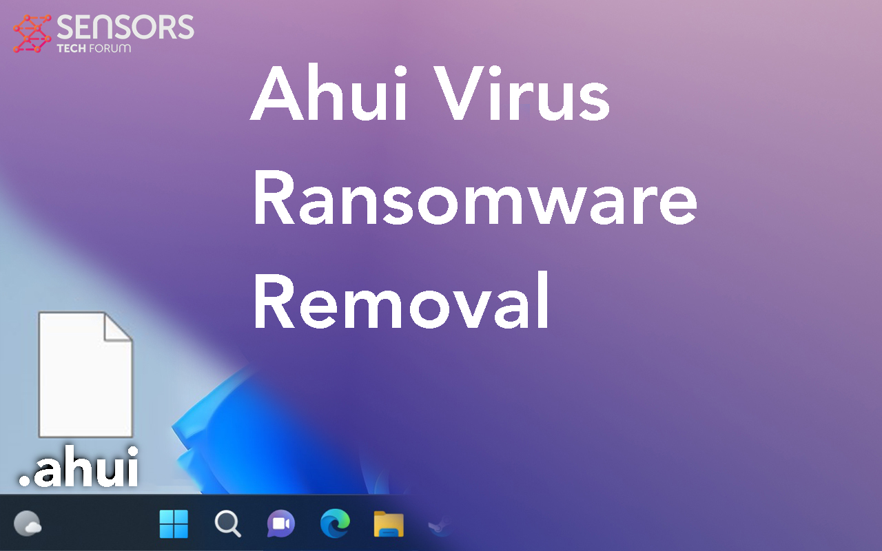 Virus ransomware Ahui [.Archivos ahui] Quitar + desencriptar