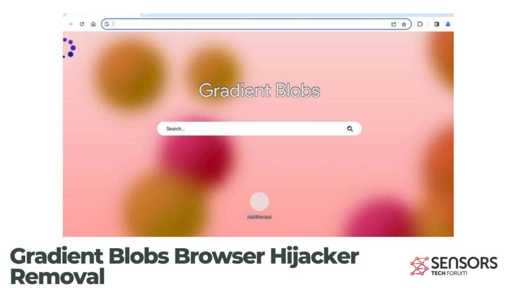 Rimozione del dirottatore del browser Gradient Blob