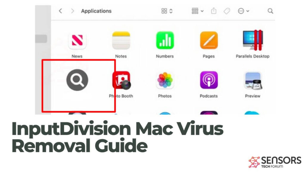 Guia de remoção do vírus Mac InputDivision