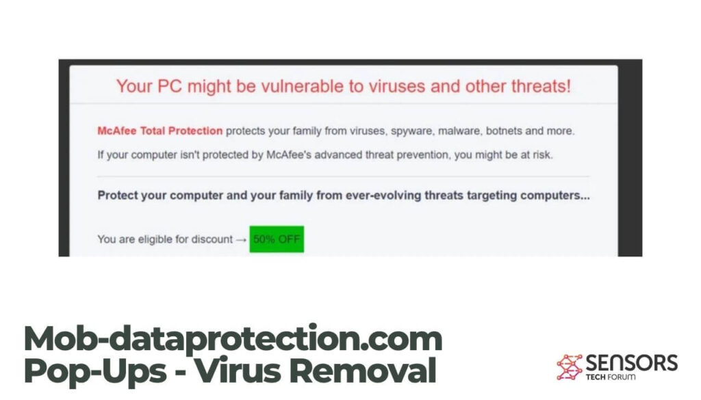 Mob-dataprotection.com ポップアップ - ウイルス除去