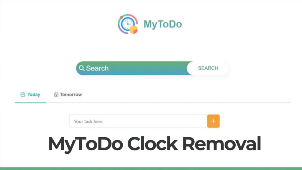 Vírus de pesquisa do navegador MyToDo Clock - Remoção