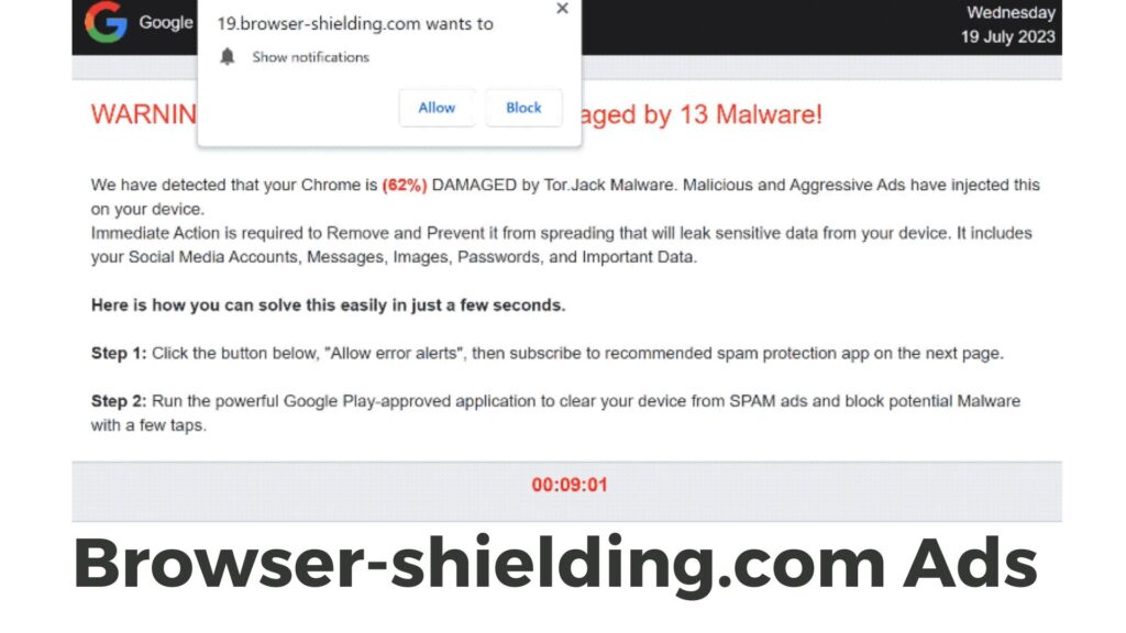 Guía de eliminación del virus Browser-shielding.com Ads