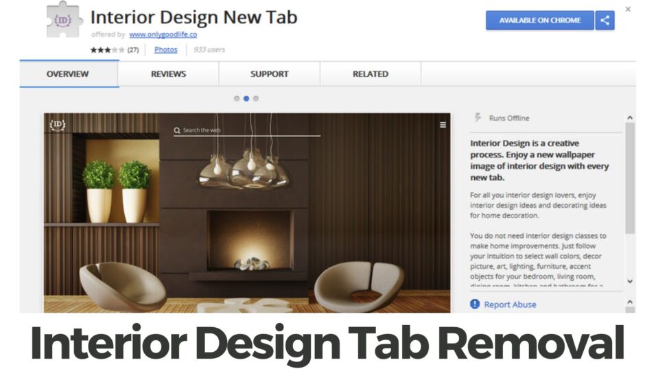 Guide de suppression du virus InteriorDesignTab Pop-up Ads