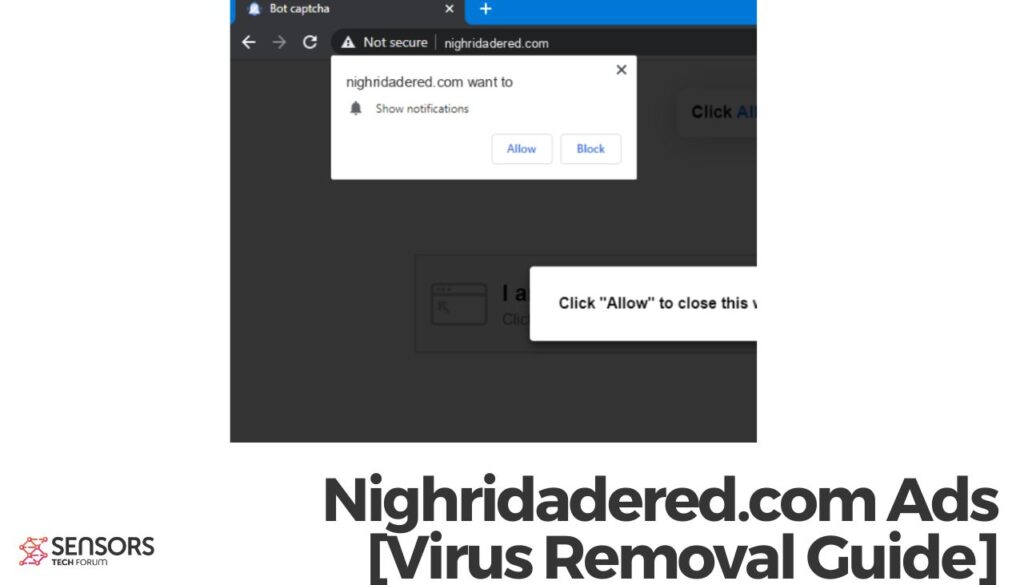 Remova os anúncios Nighridadered.com [Guia de Remoção de Vírus]