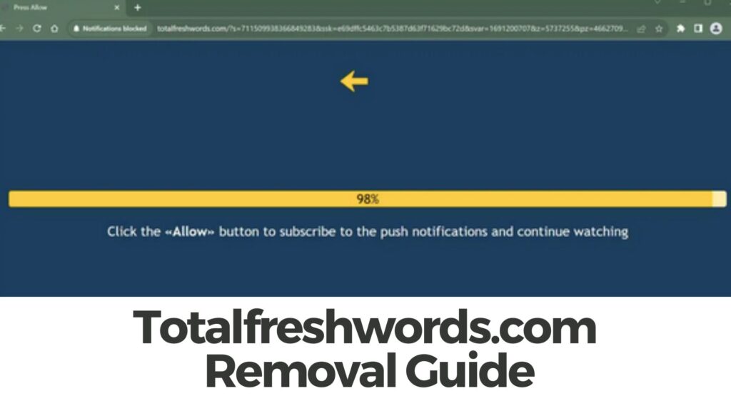 Totalfreshwords ポップアップ広告の削除手順 [修理]