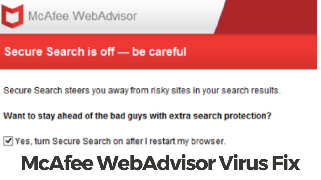 McAfee WebAdvisor - How to Uninstall It [Fake Extension]