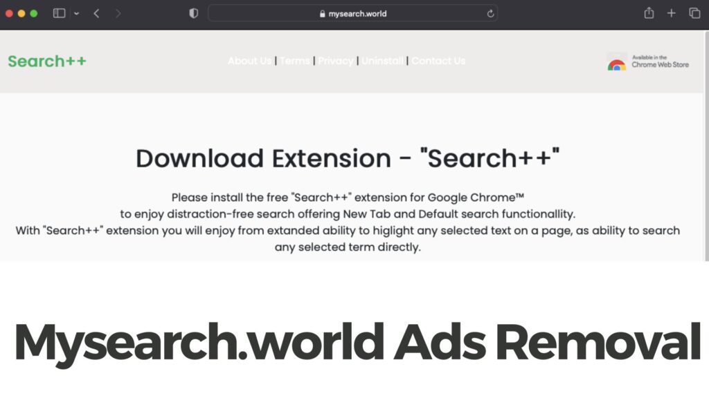 Guia de remoção de anúncios Mysearch.world