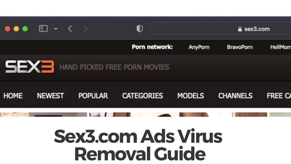 Sex3.com ポップアップ広告ウイルスの除去