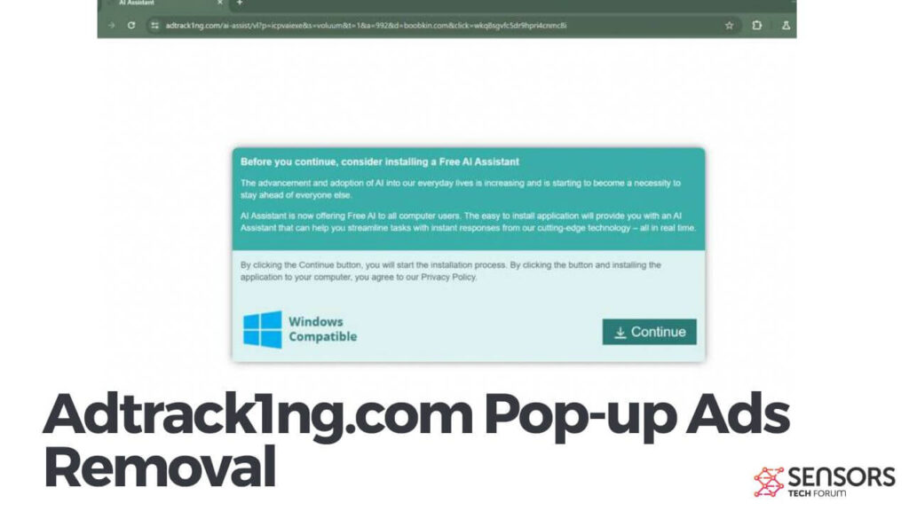 Remoção de anúncios pop-up Adtrack1ng.com