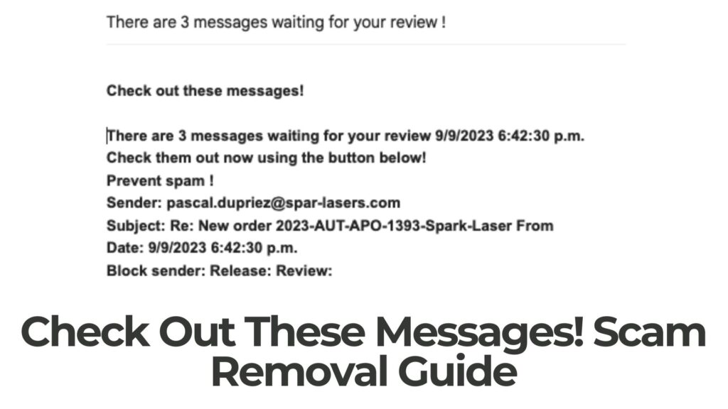 Tjek disse beskeder! Fjernelse af virus via e-mail [Fix]