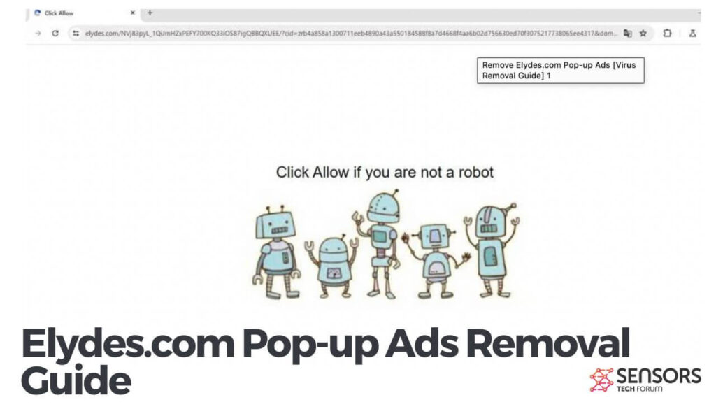 Guide de suppression des publicités pop-up Elydes.com