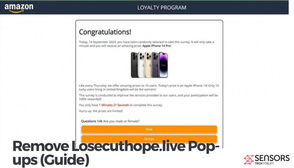 Fjern Losecuthope.live Pop-ups (Guide)