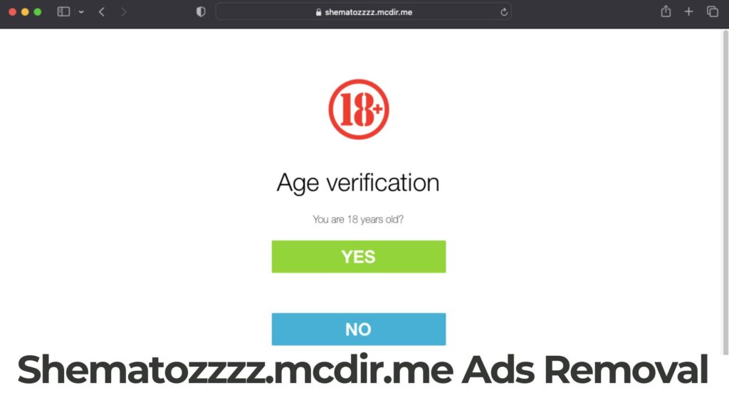 Shematozzzz.mcdir.me Advertenties Virusverwijdering