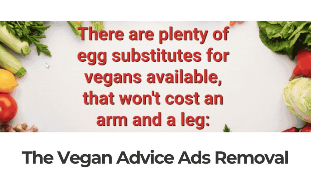La eliminación del virus de anuncios de consejos veganos
