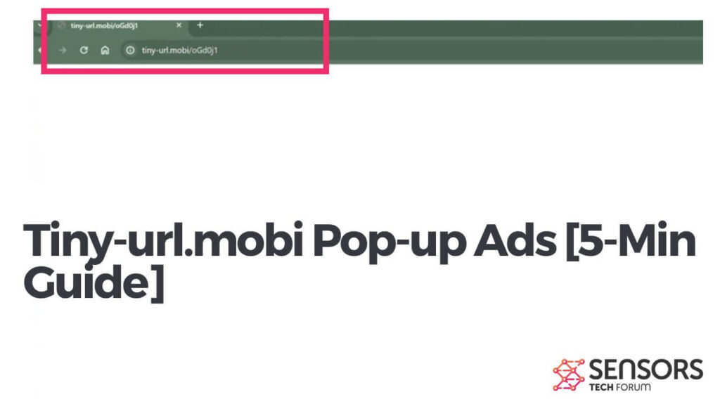 Anúncios pop-up Tiny-url.mobi [5-Guia mínimo]
