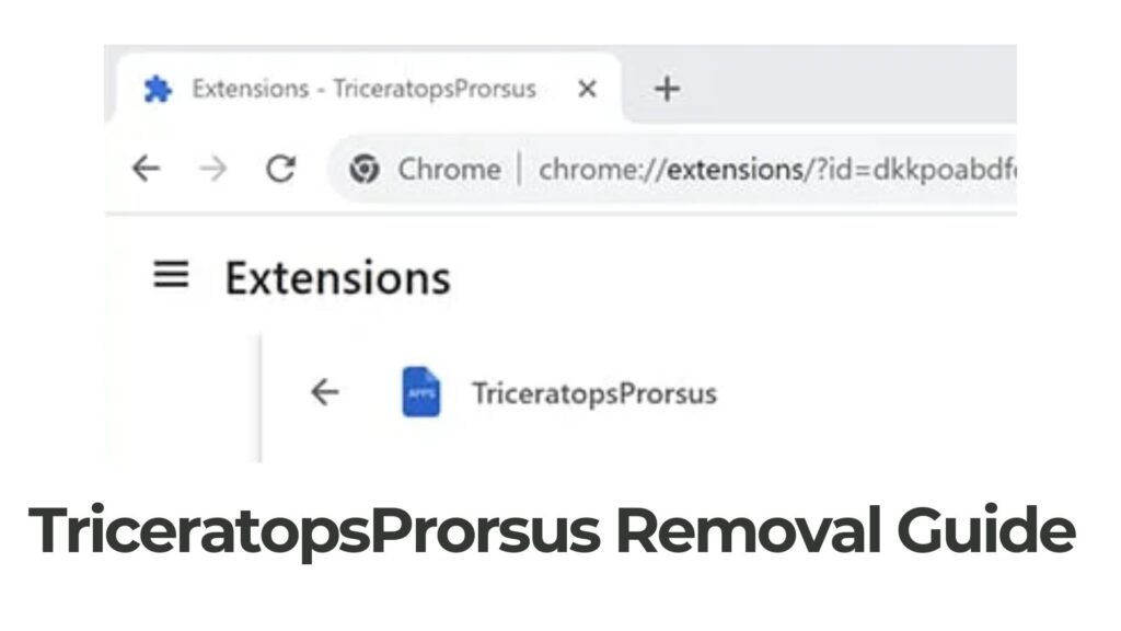 TriceratopsProrsus Ads ウイルス拡張機能の削除