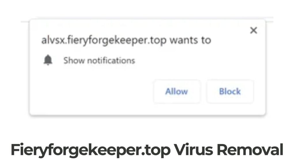 Eliminación del virus Fieryforgekeeper.top Ads [5 Guía de actas]
