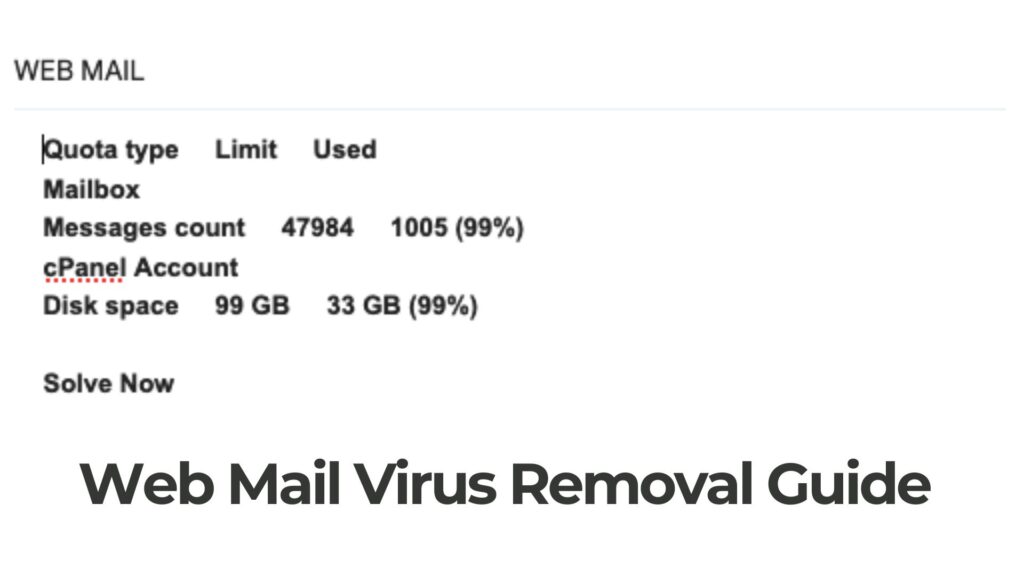 Fjernelse af webmail-svindel