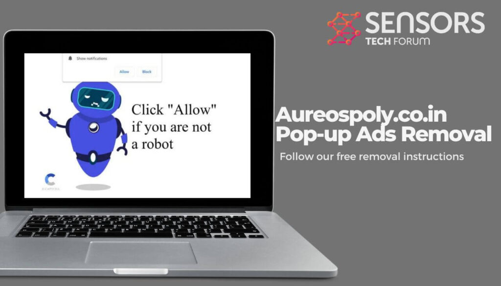 Aureospoly.co.in ポップアップ広告の削除
