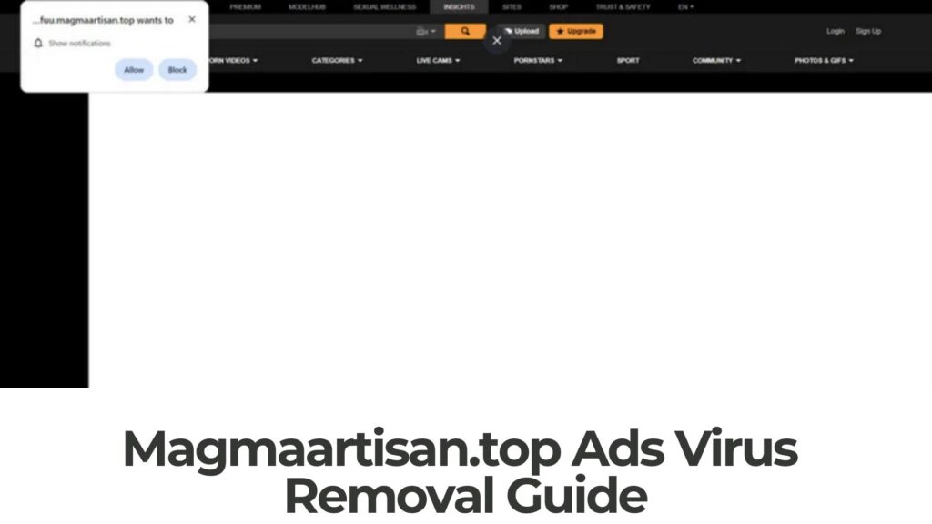 Guia de remoção de vírus de anúncios pop-up Magmaartisan.top