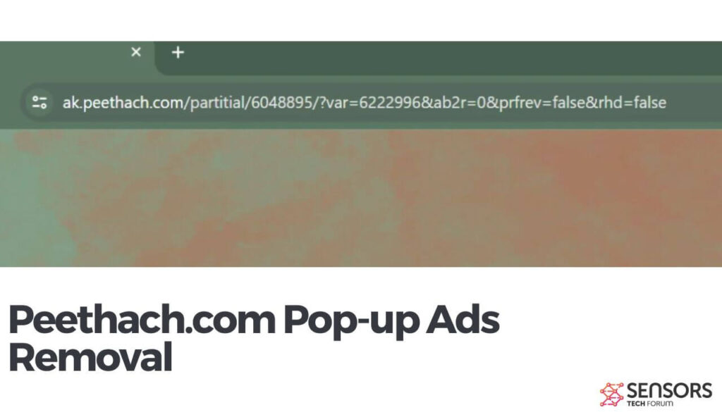 Remoção de anúncios pop-up de Peethach.com