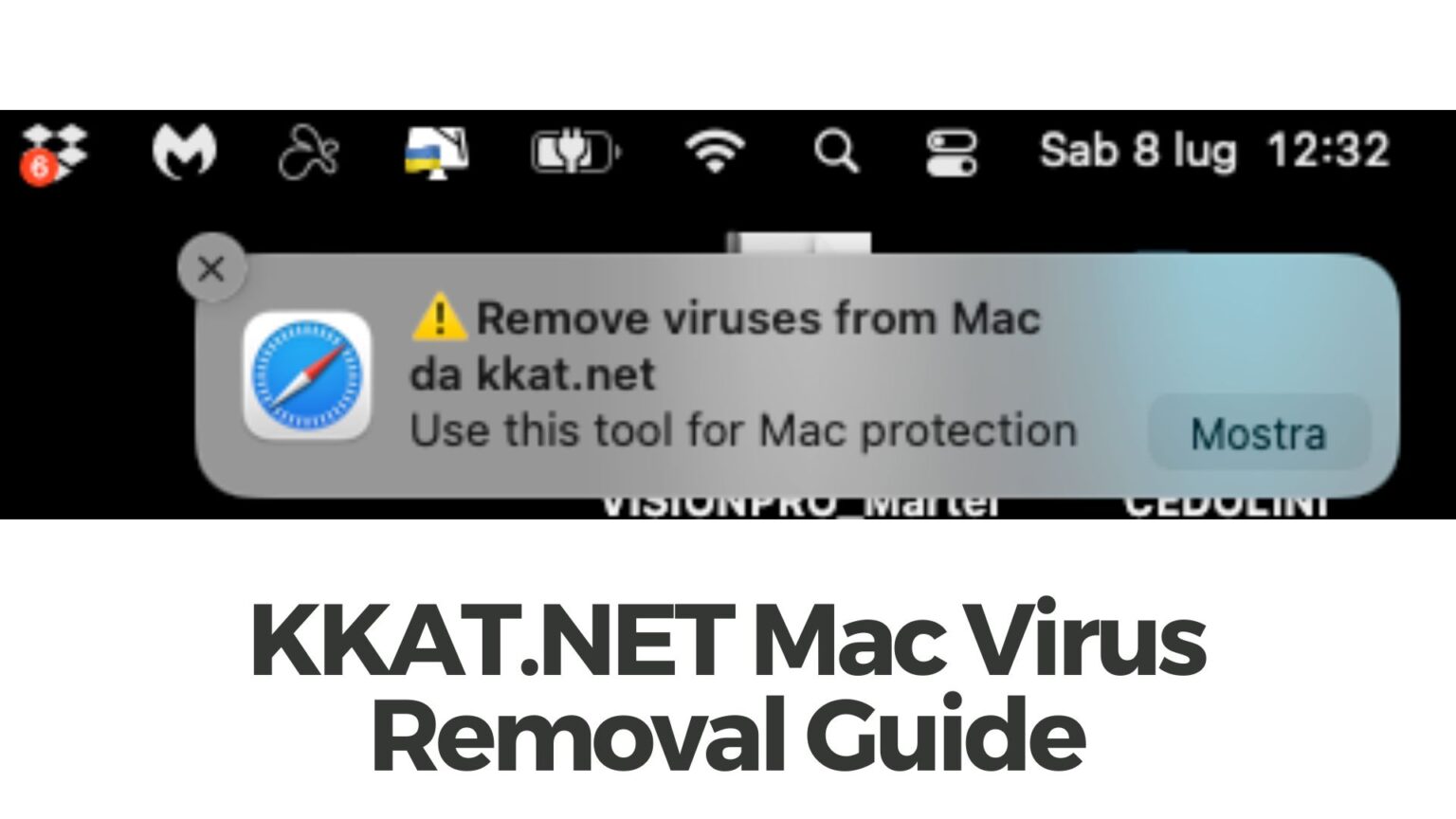 Eliminación de ventanas emergentes del virus KKAT.NET Mac [5 Guía de actas]
