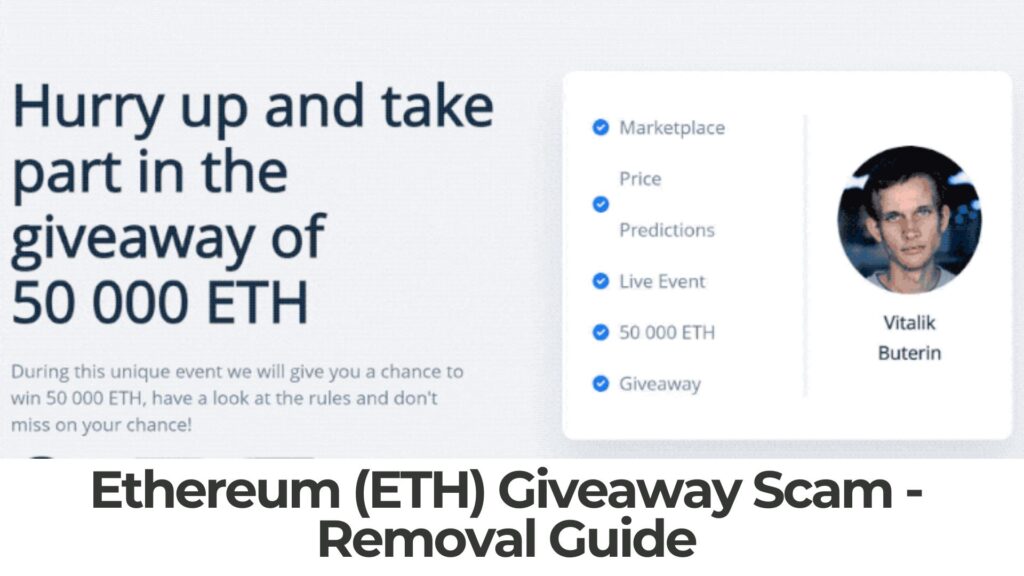 Ethereum (ETH) Giveaway oplichting - Wat is het + Verwijdering