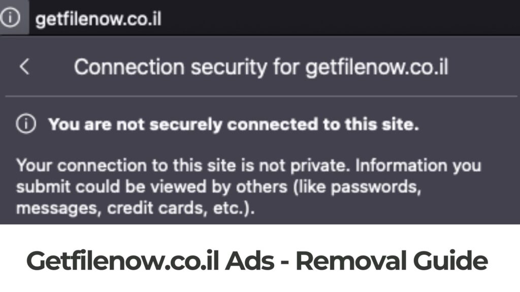 Guia de remoção de vírus de anúncios Getfilenow.co.il