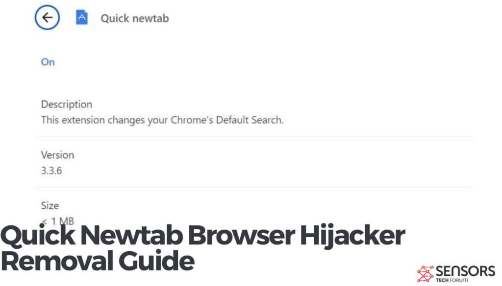 Quick Newtab Browser Hijacker Removal Guide