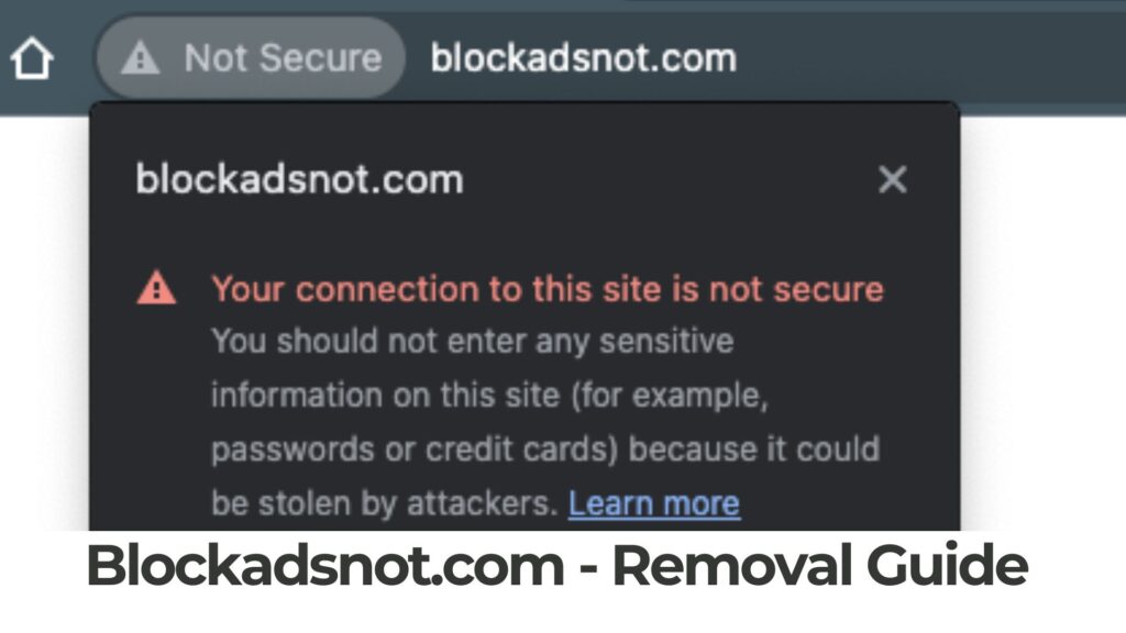 Blockadsnot.com ポップアップ広告ウイルス - 除去 