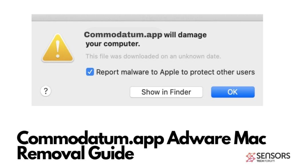 Guida alla rimozione di Commodatum.app Adware Mac-min