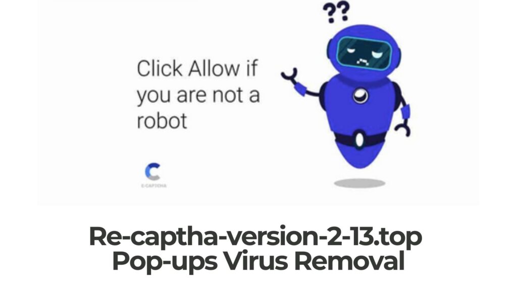Re-captha-version-2-13.top Remoção de vírus de anúncios pop-up