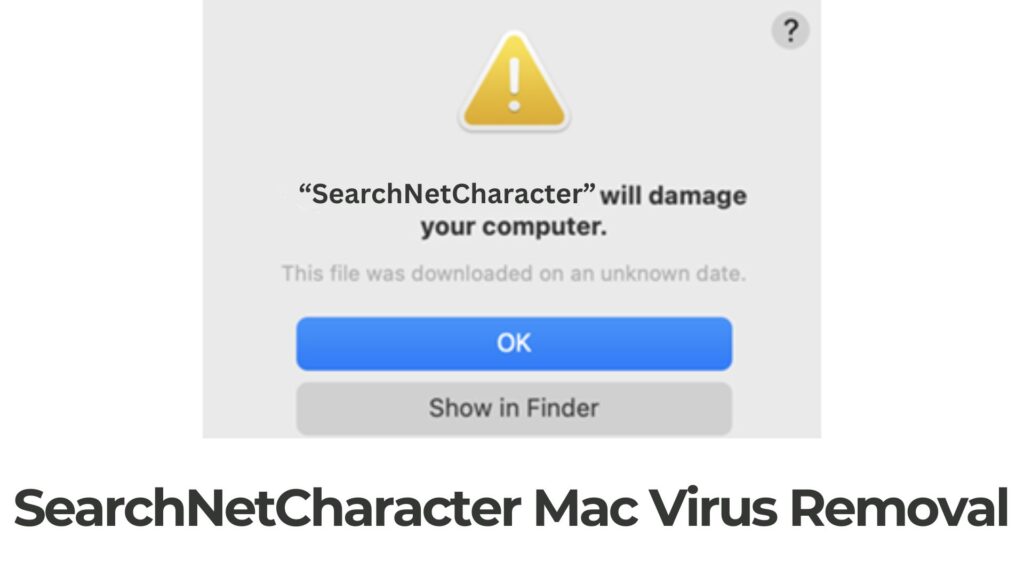 SearchNetCharacter Mac Ads Virus Removal