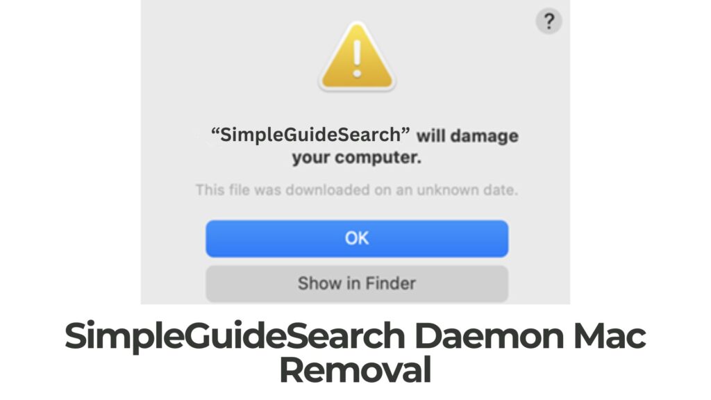 Remoção de vírus SimpleGuideSearch Daemon Mac Ads
